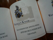 2025er SPÄTBURGUNDER ROSÉ Kabinett trocken, Knab -0,75l-